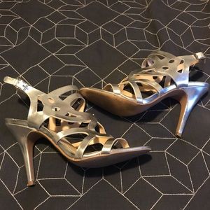 Bcbg Paris silver heels